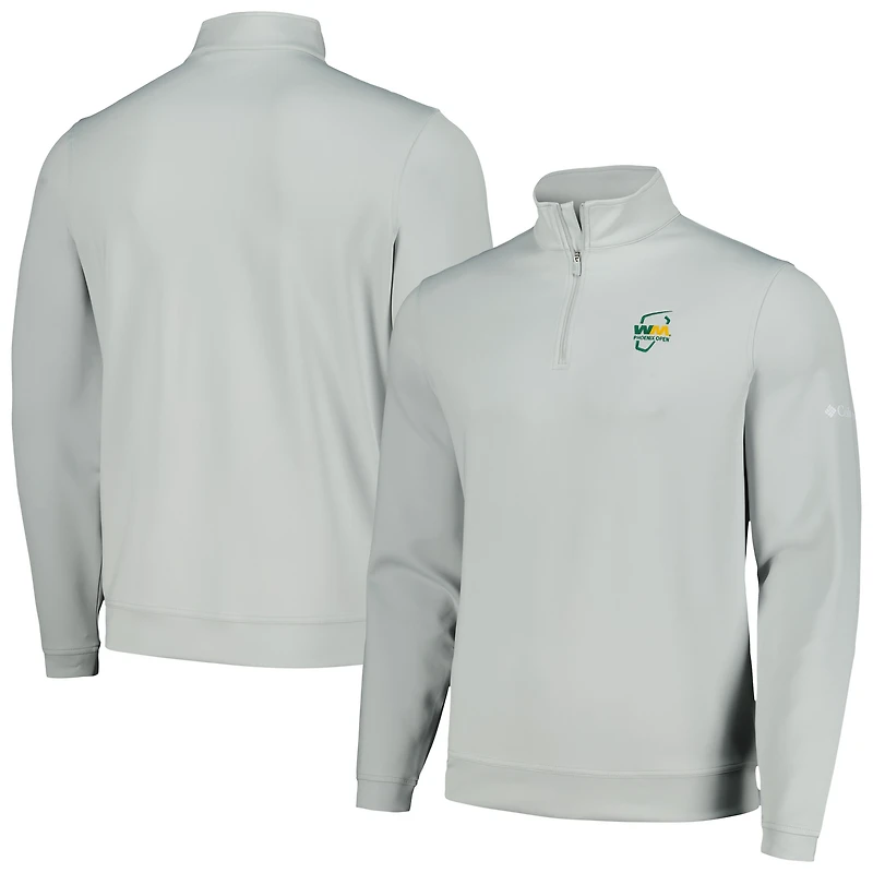 Men's Columbia Gray WM Phoenix Open Wickham Hills Omni-Wick Quarter-Zip Jacket