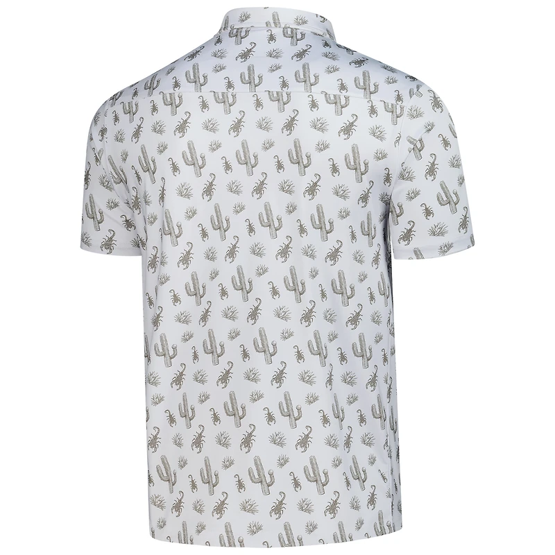 Men's Flomotion Gray WM Phoenix Open Calyspo Cactus Polo