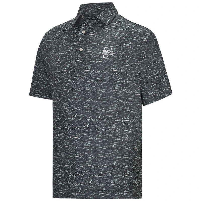 Polo FootJoy WM Phoenix Open ProDry gris pour homme, imprimé intégral