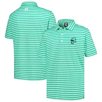 Polo FootJoy WM Phoenix Open Junior en piqué rayé vert pour homme
