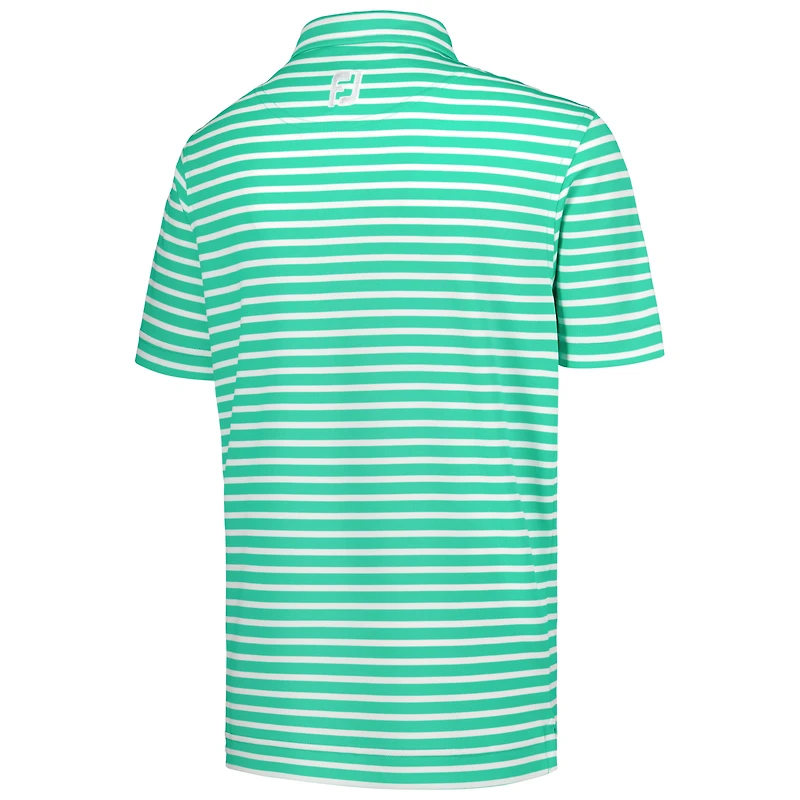 Polo FootJoy WM Phoenix Open Junior en piqué rayé vert pour homme