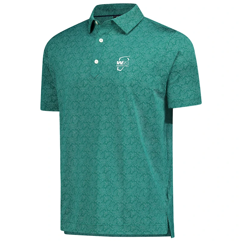 Men's FootJoy Green WM Phoenix Open Wingtip Floral Lisle ProDry Polo