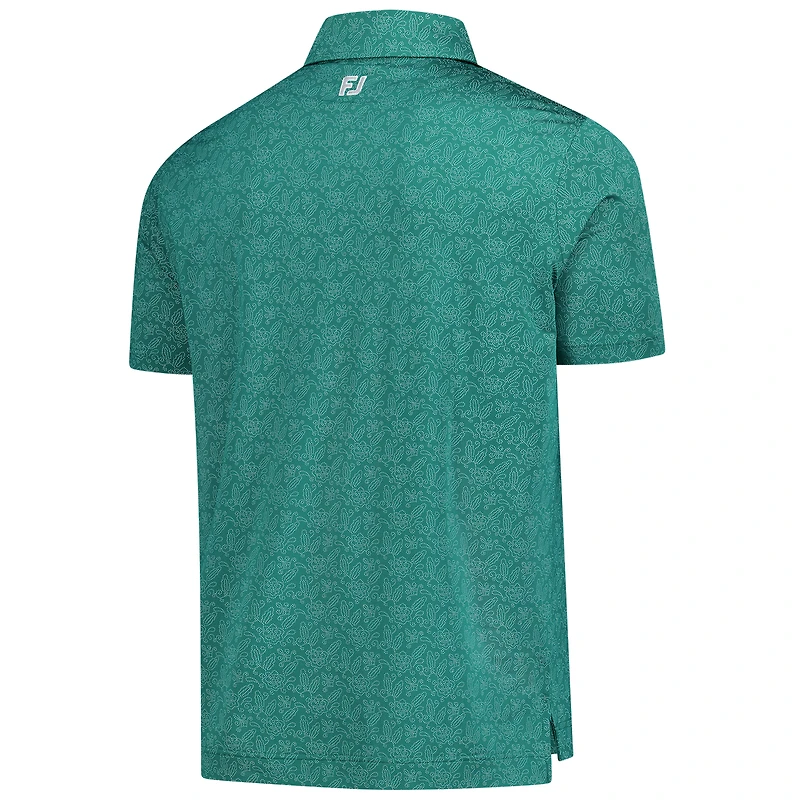 Men's FootJoy Green WM Phoenix Open Wingtip Floral Lisle ProDry Polo