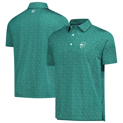 Men's FootJoy Green WM Phoenix Open Wingtip Floral Lisle ProDry Polo