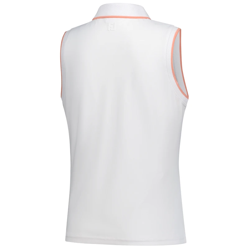 Polo sans manches FootJoy WM Phoenix Open ProDry blanc pour homme