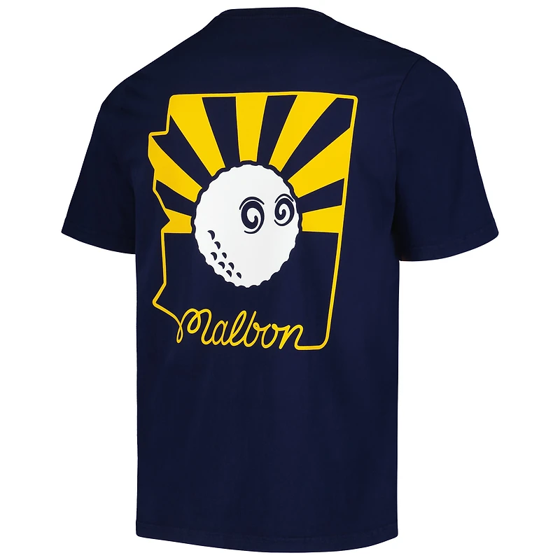 T-shirt Malbon Golf Navy WM Phoenix Open 'Zona Buckets pour hommes