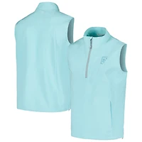 Men's Peter Millar Aqua WM Phoenix Open Windward Half-Zip Performance Vest