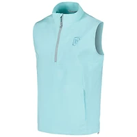 Men's Peter Millar Aqua WM Phoenix Open Windward Half-Zip Performance Vest