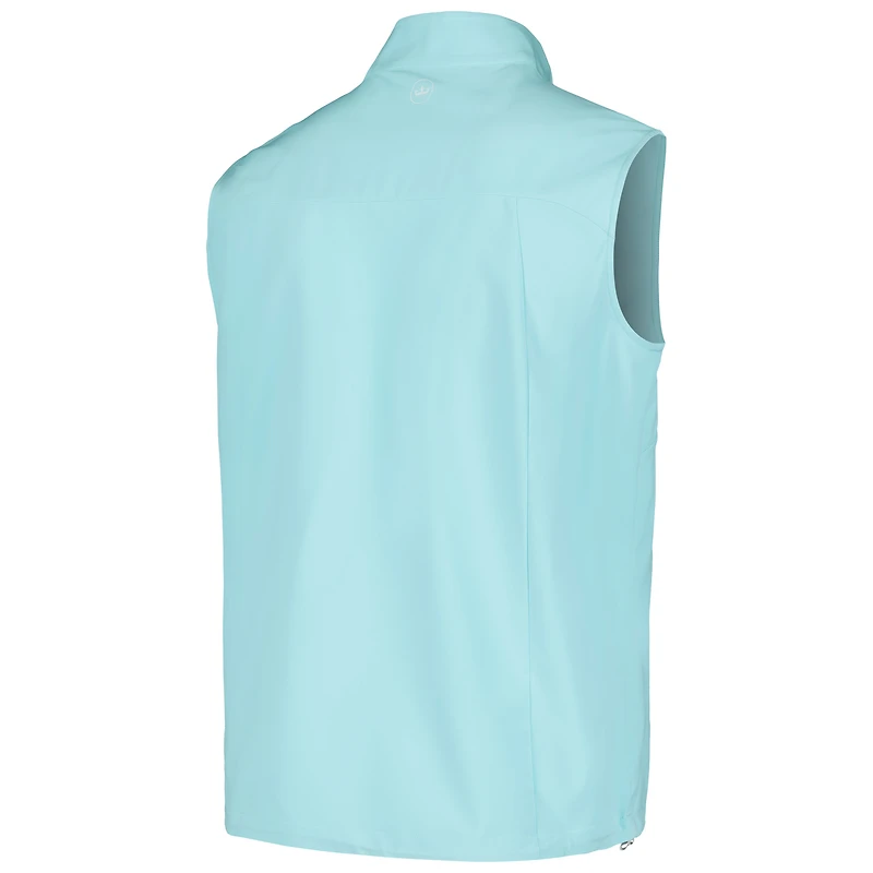 Men's Peter Millar Aqua WM Phoenix Open Windward Half-Zip Performance Vest