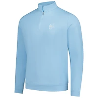 Men's Peter Millar Blue WM Phoenix Open Perth Birdseye Performance Quarter-Zip Top