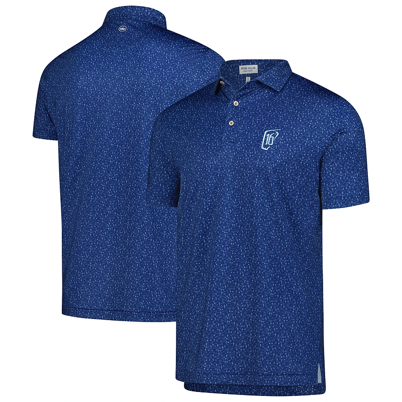 Men's Peter Millar Navy WM Phoenix Open Outlaw Performance Jersey Polo