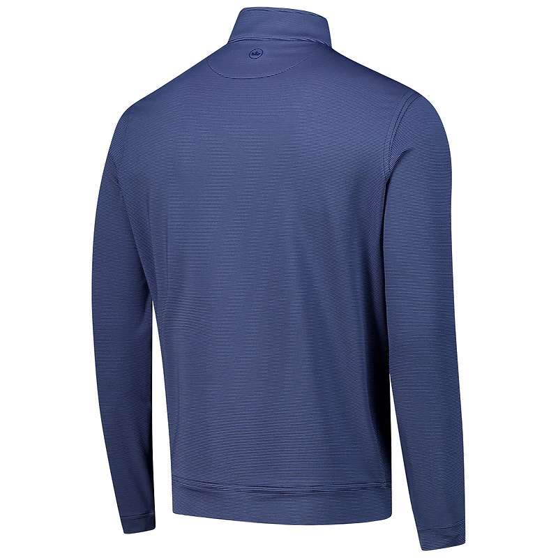 Men's Peter Millar Navy WM Phoenix Open Perth Sugar Stripe Performance Quarter-Zip Top