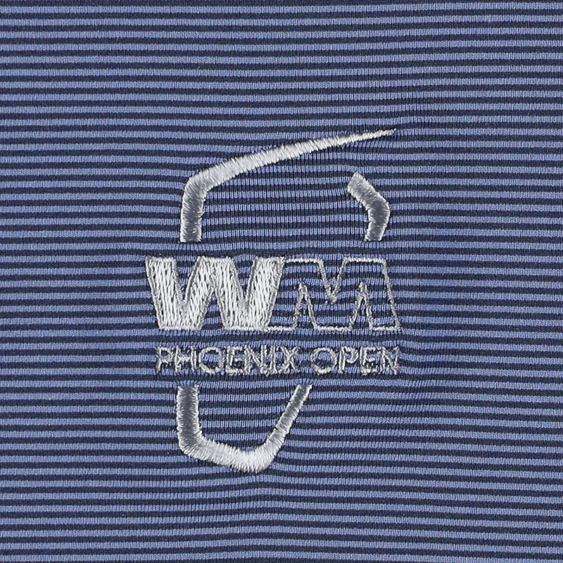 Men's Peter Millar Navy WM Phoenix Open Perth Sugar Stripe Performance Quarter-Zip Top
