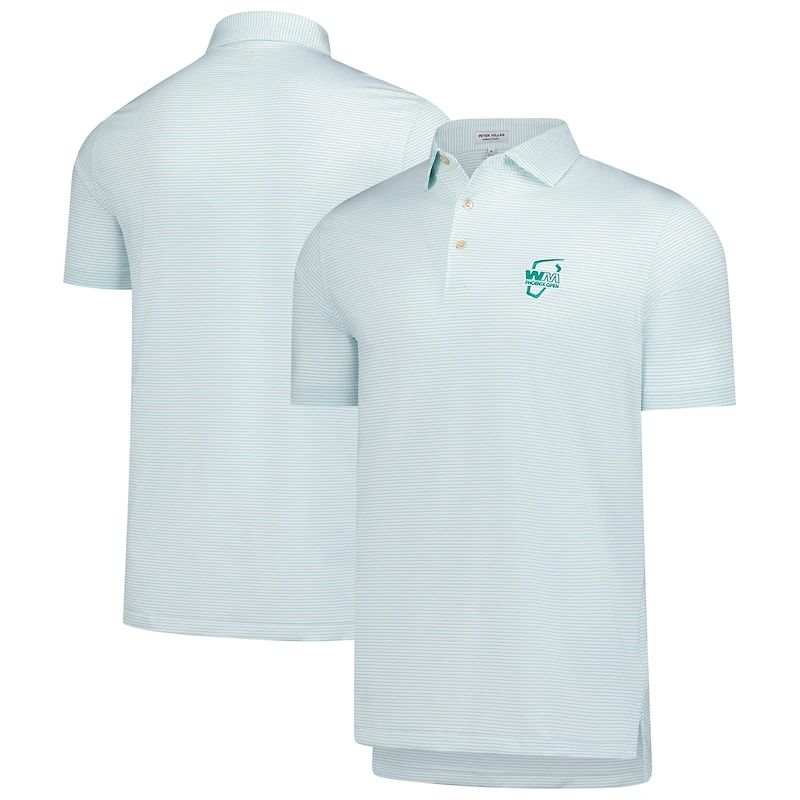 Men's Peter Millar White WM Phoenix Open Highland Performance Jersey Polo