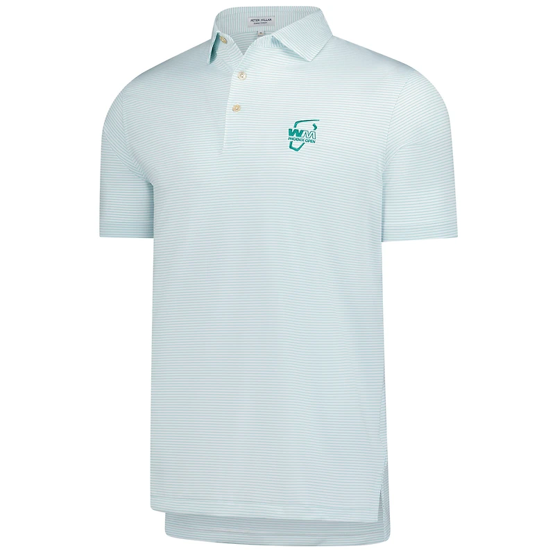 Men's Peter Millar White WM Phoenix Open Highland Performance Jersey Polo