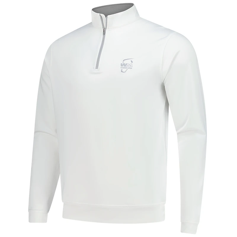 Haut Peter Millar blanc WM Phoenix Open Perth Performance à fermeture éclair quart de tour pour homme