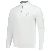 Haut Peter Millar blanc WM Phoenix Open Perth Performance à fermeture éclair quart de tour pour homme