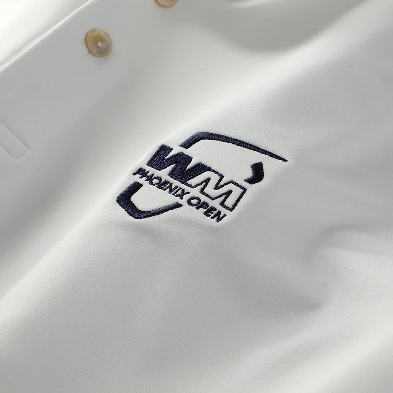 Polo Peter Millar blanc WM Phoenix Open Solid Performance pour homme