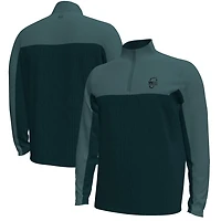 Men's Under Armour Green WM Phoenix Open Drive Storm Jacquard Quarter-Zip Pullover