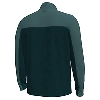 Men's Under Armour Green WM Phoenix Open Drive Storm Jacquard Quarter-Zip Pullover
