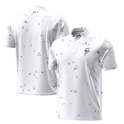 Men's Under Armour White WM Phoenix Open ArmourDry Golf Motif Polo