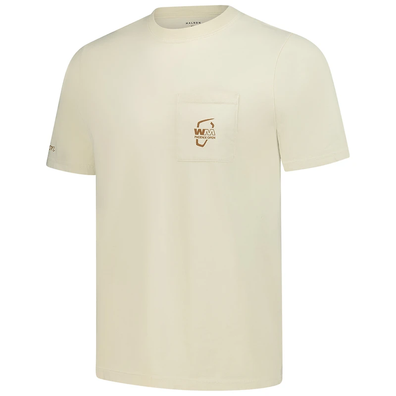 T-shirt unisexe Malbon Golf Cream 2025 WM Phoenix Open Arizona Sunrise