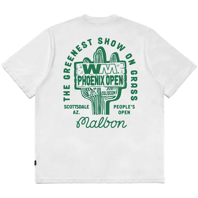 Unisex Malbon Golf  White 2025 WM Phoenix Open Cactus T-Shirt