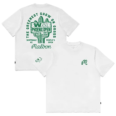 Unisex Malbon Golf  White 2025 WM Phoenix Open Cactus T-Shirt
