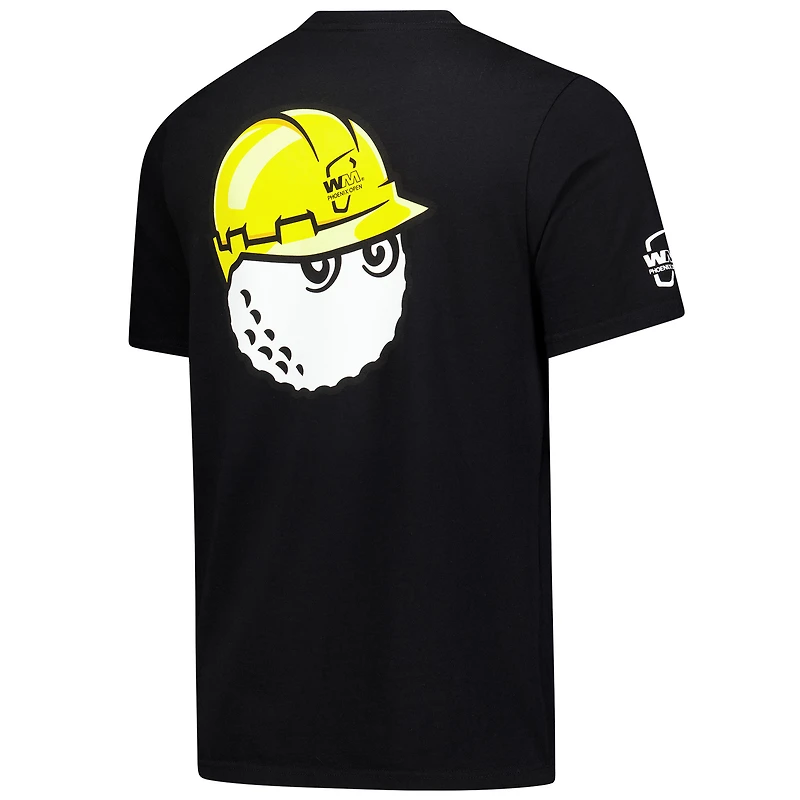 Unisex Malbon Golf Black WM Phoenix Open Safety Buckets Bermuda T-Shirt