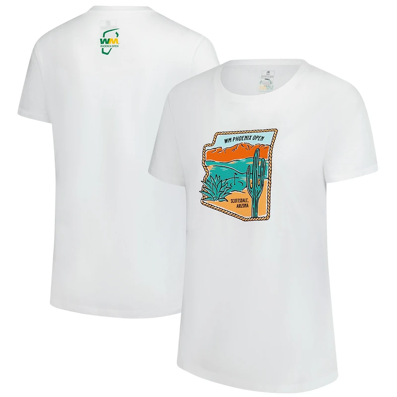 T-shirt blanc Ahead pour femme 2025 WM Phoenix Open Arizona Danby Tri-Blend