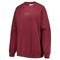 Sweat-shirt ras du cou surdimensionné pour femme Barstool Golf Maroon WM Phoenix Open