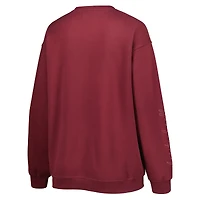 Women's Barstool Golf  Maroon WM Phoenix Open Oversized Crewneck Sweatshirt