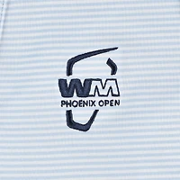 Polo sans manches à rayures ouvertes bleu clair WM Phoenix de FootJoy pour femme