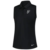 Polo de performance sans manches Nike WM Phoenix Open Victory noir pour femme