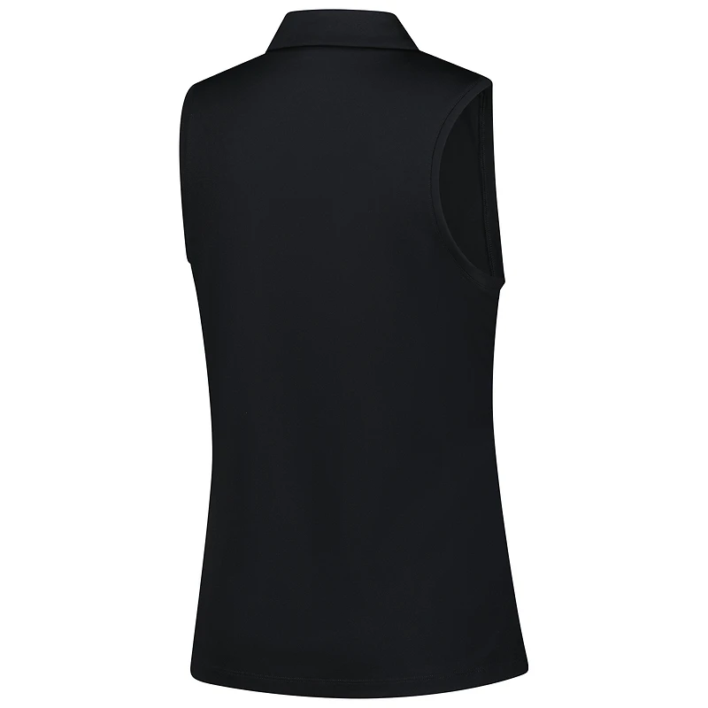 Polo de performance sans manches Nike WM Phoenix Open Victory noir pour femme