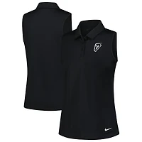 Polo de performance sans manches Nike WM Phoenix Open Victory noir pour femme