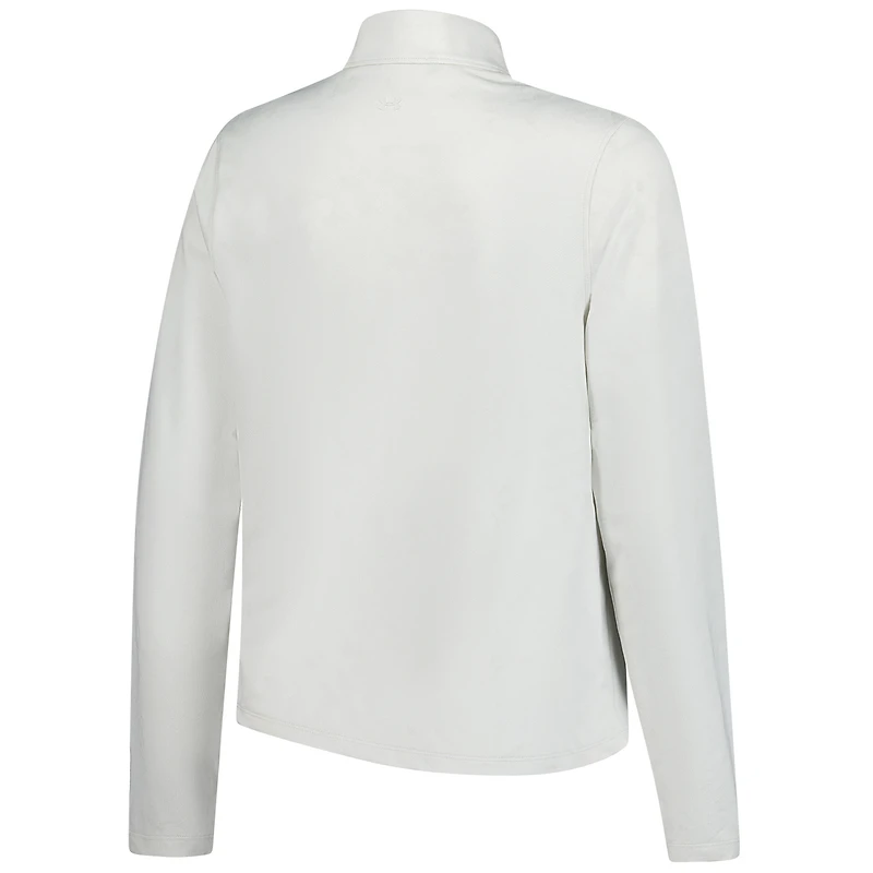 Women's Under Armour  White 2025 WM Phoenix Open Rose Jacquard Quarter-Zip Top