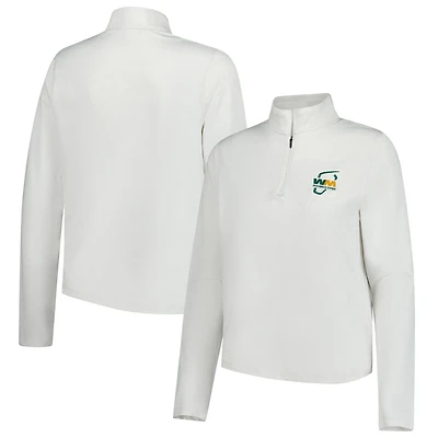 Women's Under Armour  White 2025 WM Phoenix Open Rose Jacquard Quarter-Zip Top