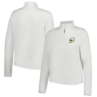 Women's Under Armour  White 2025 WM Phoenix Open Rose Jacquard Quarter-Zip Top