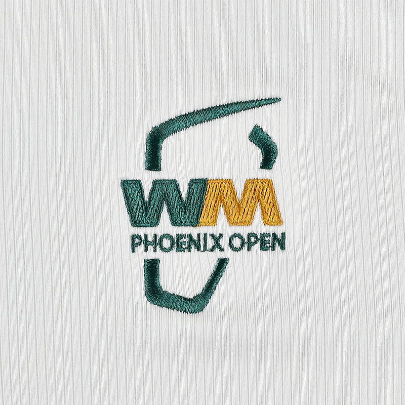 Polo blanc WM Phoenix Open Performance Drive Charm pour femme Under Armour