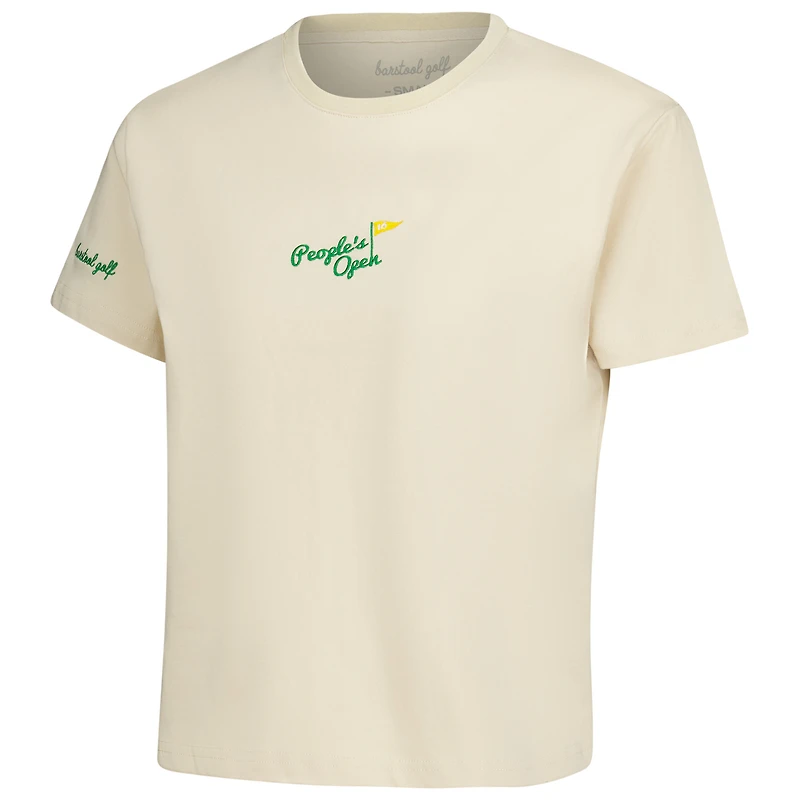 Women's Barstool Golf Tan WM Phoenix Open Cropped T-Shirt