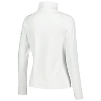 Women's Columbia White WM Phoenix Open Outward Nine Omni-Wick Raglan Quarter-Zip Jacket
