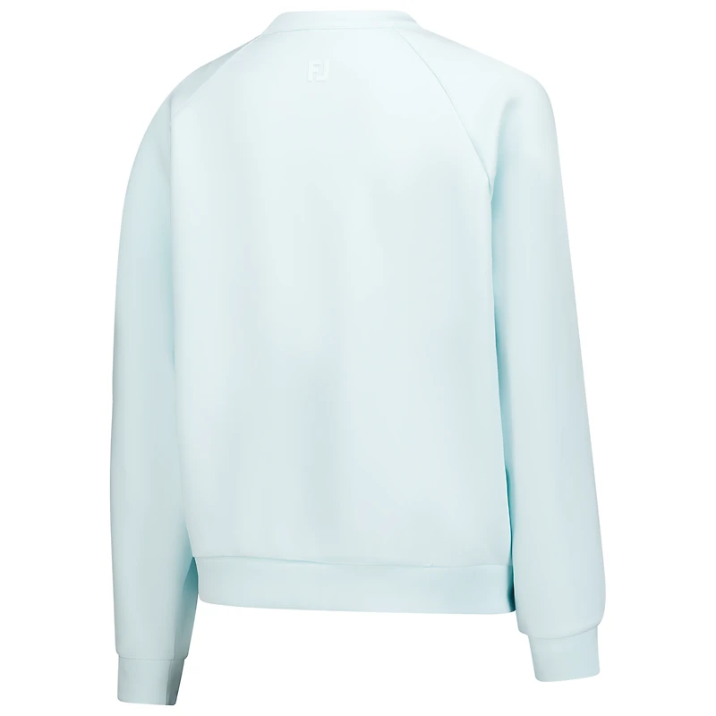 Women's FootJoy Light Blue WM Phoenix Open V-Neck Tri-Blend Sweatshirt