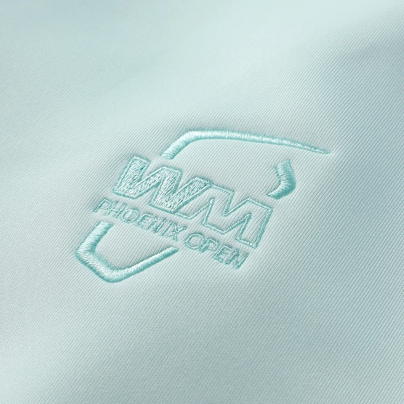 Women's FootJoy Light Blue WM Phoenix Open V-Neck Tri-Blend Sweatshirt