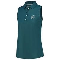 Women's Peter Millar Green WM Phoenix Open Banded Sport Mesh Sleeveless Polo