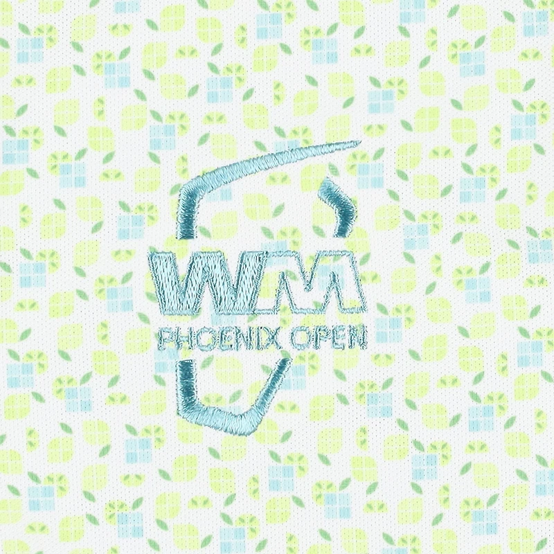 Women's Peter Millar White WM Phoenix Open Banded Sport Mesh Sleeveless Polo