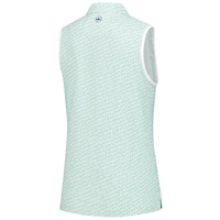 Polo sans manches en maille sport à bandes blanches WM Phoenix Open House of Clubs Peter Millar pour femme