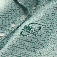 Women's Peter Millar White WM Phoenix Open House of Clubs Banded Sport Mesh Sleeveless Polo