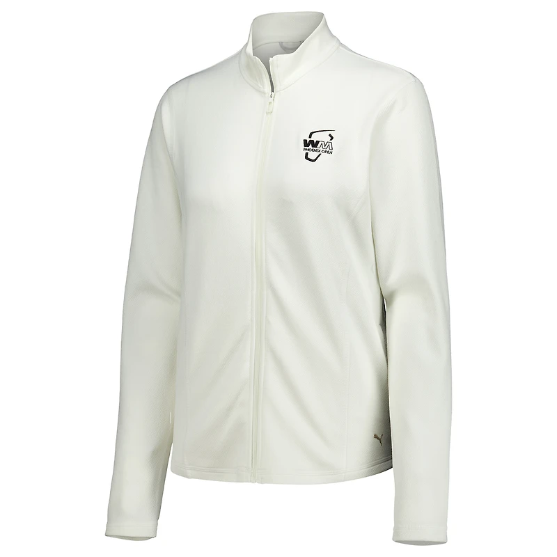 Veste zippée intégrale Puma WM Phoenix Open Pure Texture blanche pour femme