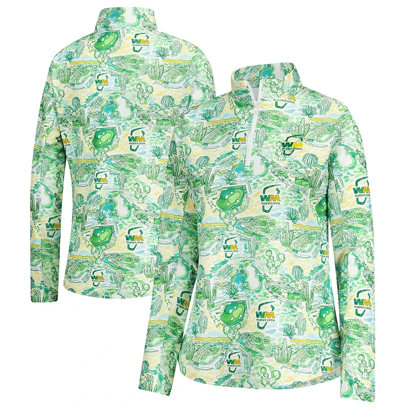 Pull à col zippé Smith & Quinn Green WM Phoenix Open Ava pour femme